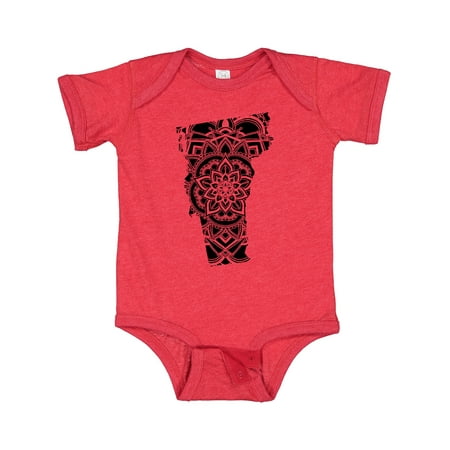 Inktastic Vermont Silhouette Mandala Gift Baby Boy or Baby Girl Bodysuit
