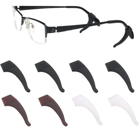Eyeglass Ear Grip Hooks - 8 Pair - 4x Black 2x Brown 2x White Transparent - The Earpiece Covers Allow a Perfect Fit and Prevent Your Glasses from Slipping Off - with Diamond Shield Cloth and Pack
Eyeglass Ear Grip Hooks - 8 Pair - 4x Black 2x Brown 2x White Transparent - The Earpiece Covers Allow a Perfect Fit and Prevent Your Glasses from Slipping Off - with Diamond Shield Cloth and Pack