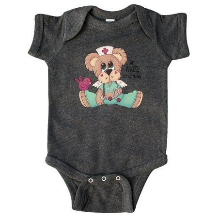 Inktastic CNA An Angel in Scrubs Teddy Bear Gift Baby Boy Bodysuit