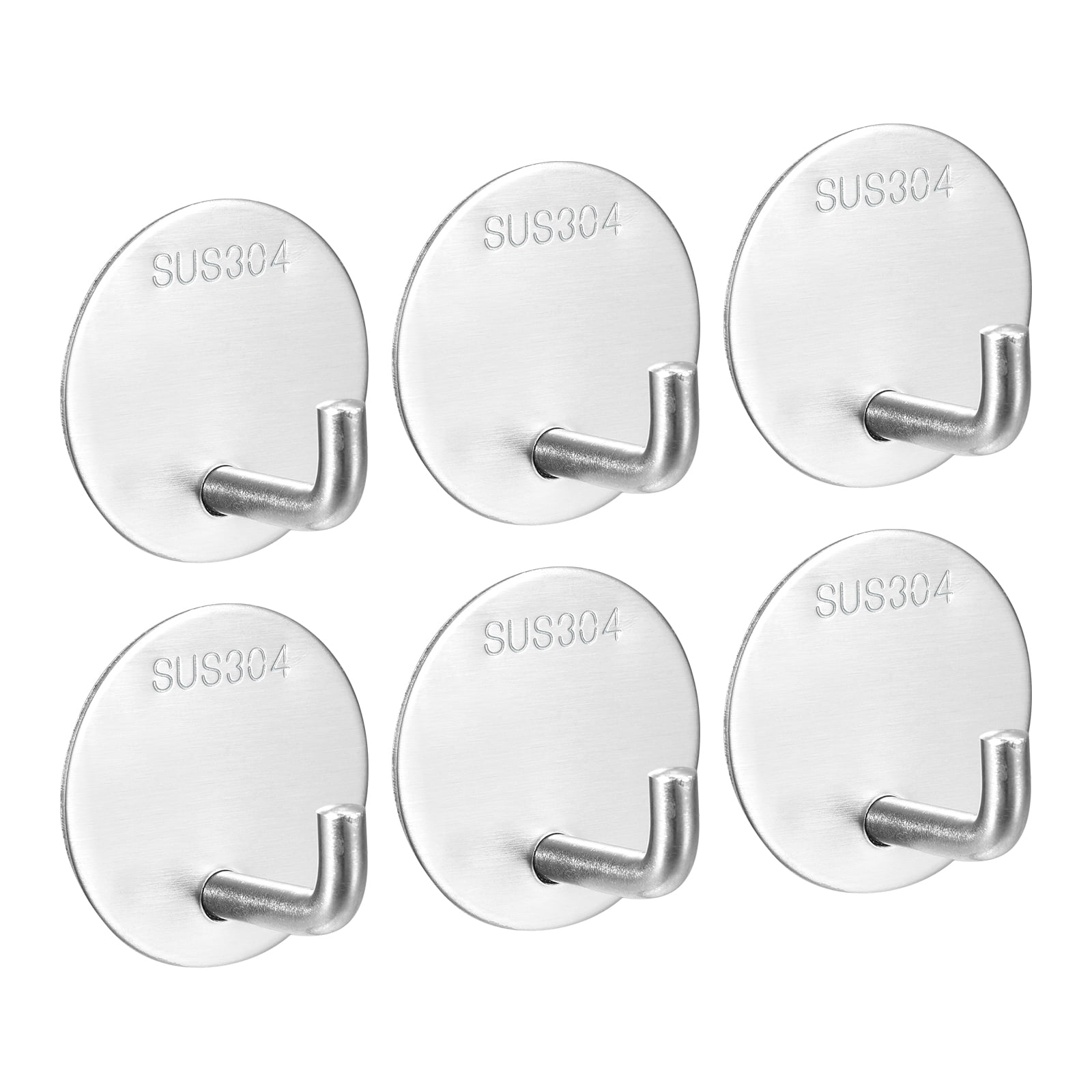 Uxcell Self Adhesive Hooks 304 Stainless Steel Sticky Hooks Wall