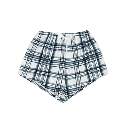 Paille Ladies Pj Bottoms Silk Pajama Shorts Plaid Sleepwear Comfy Summer Lounge Mini Pant Blue White Plaid S
Paille Ladies Pj Bottoms Silk Pajama Shorts Plaid Sleepwear Comfy Summer Lounge Mini Pant Blue White Plaid S