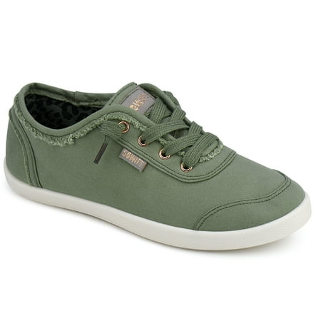 JENN ARDOR Women Low Top Slip On Canvas Cute Sneakers