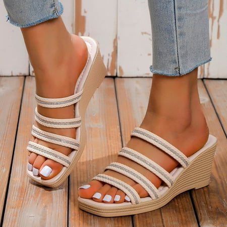 ZHELIYO Women s sandals Women Sandals Summer New Pattern Fashion Simple Slip On Wedge Comfortable And Non Slip Versatile Large Shoes Beige 7
ZHELIYO Women s sandals Women Sandals Summer New Pattern Fashion Simple Slip On Wedge Comfortable And Non Slip Versatile Large Shoes Beige 7