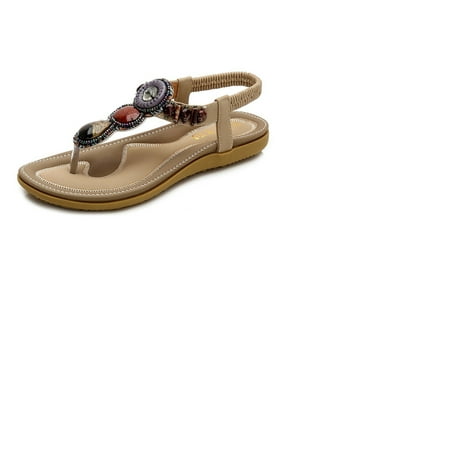 Women Sandals Summer Boho Beaded Casual Flat Ankle T-Strap Thong Elastic Comfortable Flip Flops Beach Shoes Sandal
Women Sandals Summer Boho Beaded Casual Flat Ankle T-Strap Thong Elastic Comfortable Flip Flops Beach Shoes Sandal