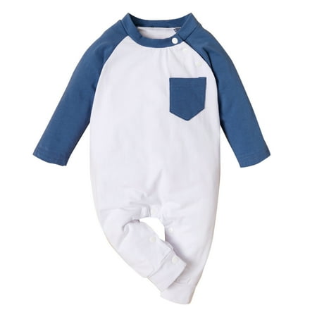 Penkiiy Newborn Infant Baby Girls Boys Long Sleeve Pocket Solid Bodysuit Romper Jumpsuit Newborn Baby 3-6 Months Navy on Clearance
Penkiiy Newborn Infant Baby Girls Boys Long Sleeve Pocket Solid Bodysuit Romper Jumpsuit Newborn Baby 3-6 Months Navy on Clearance