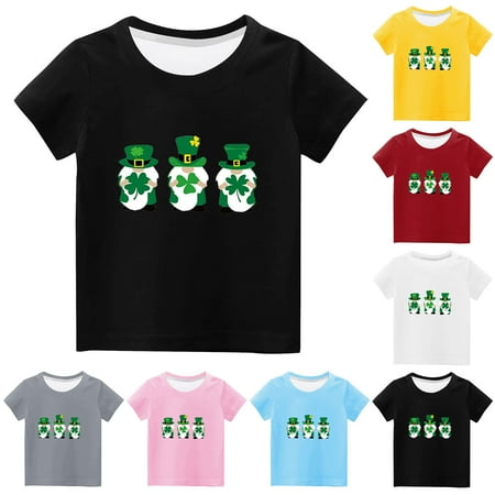 Happy St. Patricks Day T-Shirts Toddler Boys Girls Unisex Printed Tops Funny Graphic Tees Crew Neck Cotton Soft Comfy Shirts Black 3 Years
Happy St. Patricks Day T-Shirts Toddler Boys Girls Unisex Printed Tops Funny Graphic Tees Crew Neck Cotton Soft Comfy Shirts Black 3 Years