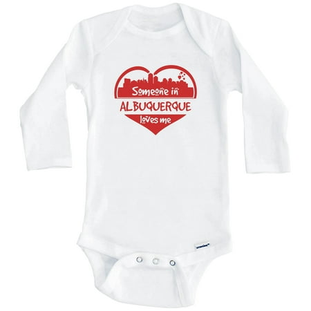 Someone in Albuquerque Loves Me Albuquerque New Mexico Skyline Heart One Piece Baby Bodysuit (Long Sleeve) 0-3 Months White
Someone in Albuquerque Loves Me Albuquerque New Mexico Skyline Heart One Piece Baby Bodysuit (Long Sleeve) 0-3 Months White