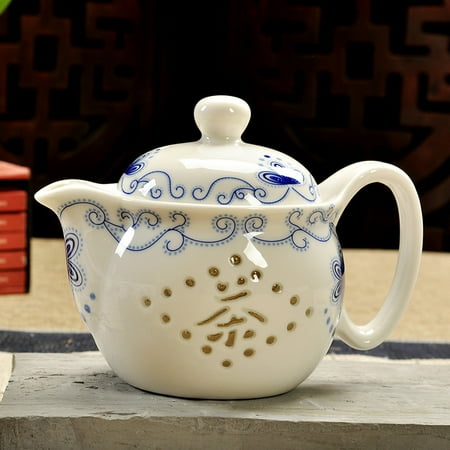Homeex Jingdezhen Large Blue And White Teapot Ceramic Kung Fu Tea Set A17