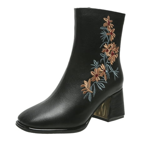 Fsqjgq Womens Boots Size 9 Knee High Ladies Fashion Ethnic Embroidered Boots Square Toe Fleece High Heel Booties Boots Cowboys for Women Black 37
Fsqjgq Womens Boots Size 9 Knee High Ladies Fashion Ethnic Embroidered Boots Square Toe Fleece High Heel Booties Boots Cowboys for Women Black 37