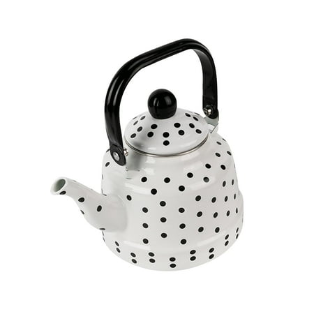 

Scalding Handle Enamel Teapot Apply to Various Stovetops 1.1L Multi Purpose White
