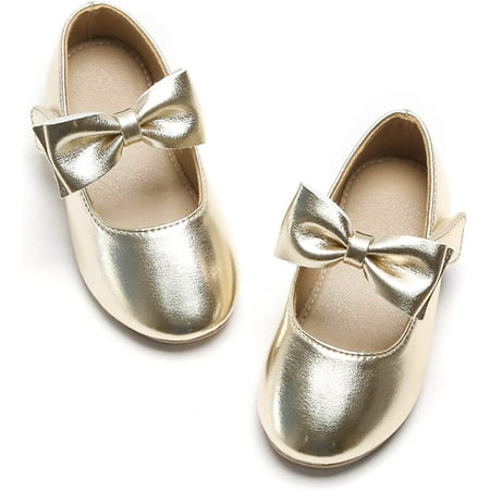 Toddler Flower Girl Dress Shoes - Girl Ballet Flats Party School Shoes Wedding