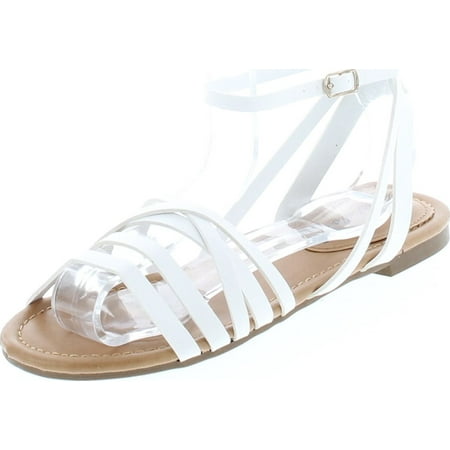 Breckelles Indio-11 Women Leatherette Open Toe Strappy Slingback Wrap Sandal White 9
Breckelles Indio-11 Women Leatherette Open Toe Strappy Slingback Wrap Sandal White 9