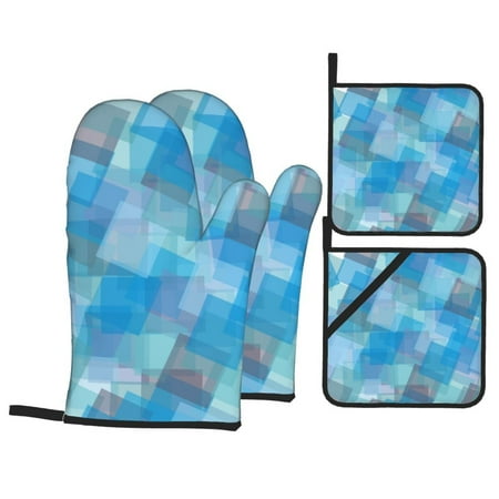 YFYANG Oven Mitts and Pot Holders Sets 4 Pieces Non-Slip Heat Resistant Mosaic Blue Watercolor Pattern Kitchen Glove Pot Mat for Cooking and Baking
YFYANG Oven Mitts and Pot Holders Sets 4 Pieces Non-Slip Heat Resistant Mosaic Blue Watercolor Pattern Kitchen Glove Pot Mat for Cooking and Baking