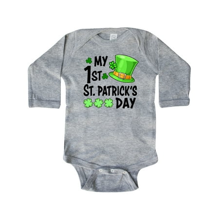 Inktastic My 1st St. Patrick s Day Green Top Hat and Clovers Gift Baby Boy or Baby Girl Long Sleeve Bodysuit
Inktastic My 1st St. Patrick s Day Green Top Hat and Clovers Gift Baby Boy or Baby Girl Long Sleeve Bodysuit