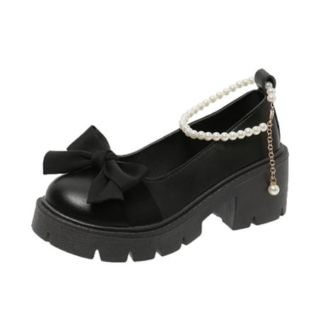 GNEIKDEING Ladies British Solid Bowknot Pearl Buckle Thick High Heel Casual Shoes Gift on Clearance
GNEIKDEING Ladies British Solid Bowknot Pearl Buckle Thick High Heel Casual Shoes Gift on Clearance