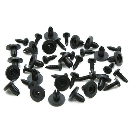 20pcs 6mm Hole Diameter Car Mudguards Bumper Plastic Rivets Fastener Clips