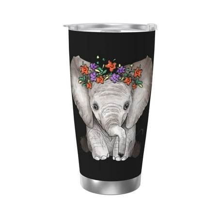 Baby Elephant 20 Oz Water Bottle Insulated Tumblers Stainless Steel Cups Double Wall Tumbler with Lid
Baby Elephant 20 Oz Water Bottle Insulated Tumblers Stainless Steel Cups Double Wall Tumbler with Lid