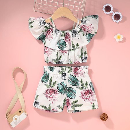 Gotyou Girls 2 Piece Outfit Floral Print One Shoulder Butterfly Tops Short Pants 2Pcs Outfits
Gotyou Girls 2 Piece Outfit Floral Print One Shoulder Butterfly Tops Short Pants 2Pcs Outfits