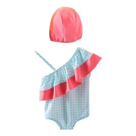 New Cute Plaid Pattern Fashion Swimsuit For Small And Medium Girls With Swimming Cap Baby Girls Swimwear
New Cute Plaid Pattern Fashion Swimsuit For Small And Medium Girls With Swimming Cap Baby Girls Swimwear