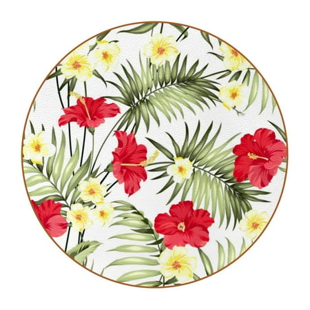 OWNTA Flowers Jungle Palms Pattern Premium Microfiber Leather Round Coasters (6PCS) - 11x11 cm/4.3x4.3 in - Durable & Stylish Cup Mat Set
OWNTA Flowers Jungle Palms Pattern Premium Microfiber Leather Round Coasters (6PCS) - 11x11 cm/4.3x4.3 in - Durable & Stylish Cup Mat Set
