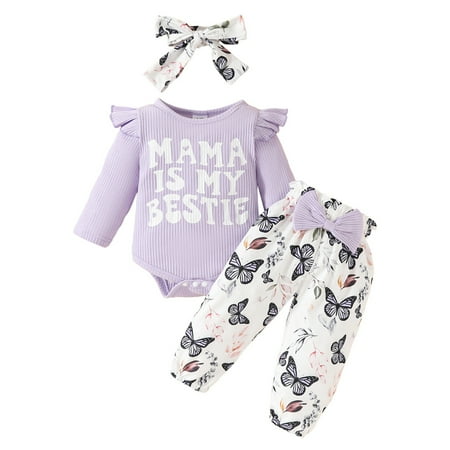 GYRATEDREAM Infant Baby Girl Clothes Long Sleeve Ruffle Romper Long Pants Headband Set 3pcs Girls Clothing Outfit
GYRATEDREAM Infant Baby Girl Clothes Long Sleeve Ruffle Romper Long Pants Headband Set 3pcs Girls Clothing Outfit