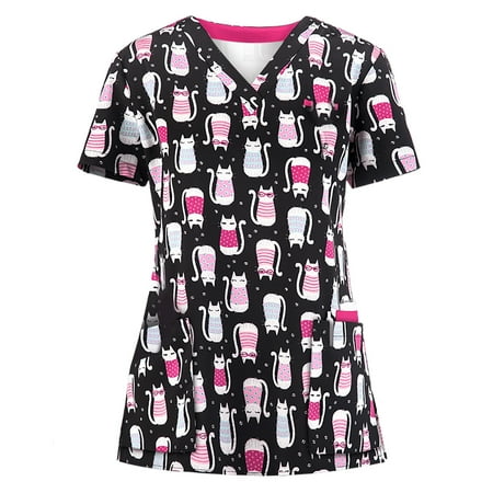 purcolt Plus Size Tops for Women Women s Scrubs Workwear Summer Short Sleeve V-Neck T-Shirts Animals Print Nurse Uniform Professionals Medical Scrubs with Pockets Casual Comfort Blouse
purcolt Plus Size Tops for Women Women s Scrubs Workwear Summer Short Sleeve V-Neck T-Shirts Animals Print Nurse Uniform Professionals Medical Scrubs with Pockets Casual Comfort Blouse
