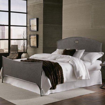 Barrington Complete Bed with Metal Panels, Silver Bisque Finish, Multiple sizes available