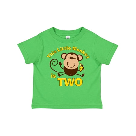 Inktastic Little Monkey 2nd Birthday Boy Gift Toddler Boy Girl T-Shirt