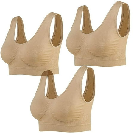 Tangnade Ladies casual underwear bra 3-Pack Seamless Sports Bra Wirefree Yoga Bra with Removable Pads for Women Multicolour XXXL
Tangnade Ladies casual underwear bra 3-Pack Seamless Sports Bra Wirefree Yoga Bra with Removable Pads for Women Multicolour XXXL