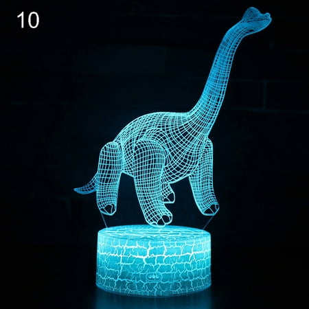 Mpeace 3D Dinosaur Illusion Night Light 7 Color LED Kid Bedroom Desk Table Light Gift
Mpeace 3D Dinosaur Illusion Night Light 7 Color LED Kid Bedroom Desk Table Light Gift
