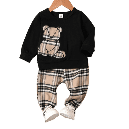 NZRVAWS Baby Boys Outfit 6 Months Boys Plaid Bear Print 9 Months Boys Pants 2Pcs Fall Winter Clothes Sst Black
NZRVAWS Baby Boys Outfit 6 Months Boys Plaid Bear Print 9 Months Boys Pants 2Pcs Fall Winter Clothes Sst Black