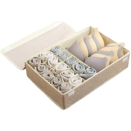 16 Grids Underwear Organizer Drawer Dividers with Lid Foldable Storage Case for Undergarments Socks Ties Bras Scarfs Etc. Dustproof And Durable
16 Grids Underwear Organizer Drawer Dividers with Lid Foldable Storage Case for Undergarments Socks Ties Bras Scarfs Etc. Dustproof And Durable