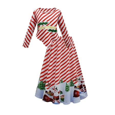 Christmas Outfit For Toddler Girls Long Sleeve Cartoon Prints Striped Tops Skirt 2PCS Outfits Little Girls Fashion Clothes Set
Christmas Outfit For Toddler Girls Long Sleeve Cartoon Prints Striped Tops Skirt 2PCS Outfits Little Girls Fashion Clothes Set