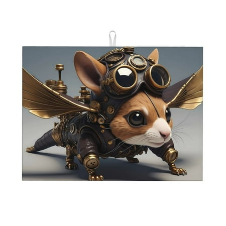Adobk Steampunk Squirrel Pilot Dish Drying Mat for Kitchen Counter Absorbent Microfiber Drying Pad Reusable Washable Large 18 x24
Adobk Steampunk Squirrel Pilot Dish Drying Mat for Kitchen Counter Absorbent Microfiber Drying Pad Reusable Washable Large 18 x24