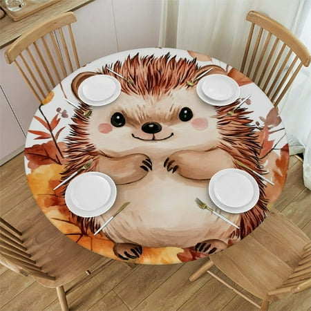Hyky Lovely Hedgehogs and Autumn Leaves and Flowers Round Tablecloth 100% Polyester Fiber 54 -58
Hyky Lovely Hedgehogs and Autumn Leaves and Flowers Round Tablecloth 100% Polyester Fiber 54 -58