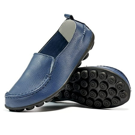Almusen Womens Flats PU Leather Comfort Flat Shoes Women Loafers Casual Sneakers No-Slip Dress Shoe