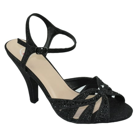 Delicious Women High Heels Ankle Strap Rhinestone Open Toe Buckled Formal ADDUP Black Glitter 10
Delicious Women High Heels Ankle Strap Rhinestone Open Toe Buckled Formal ADDUP Black Glitter 10