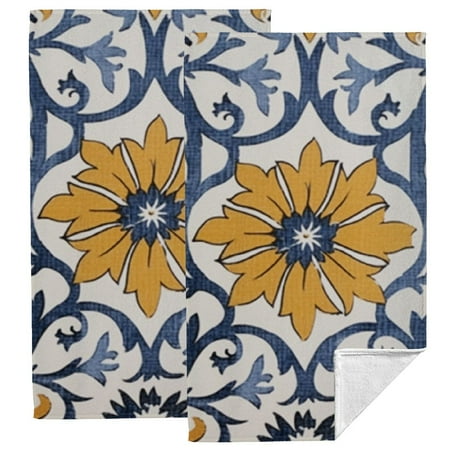 Leisuo Flower Design Kitchen Towels - Set of 2 Ultrafine Fiber Hand Towels for Kitchens Bathrooms and Showers 27.5*16in
Leisuo Flower Design Kitchen Towels - Set of 2 Ultrafine Fiber Hand Towels for Kitchens Bathrooms and Showers 27.5*16in