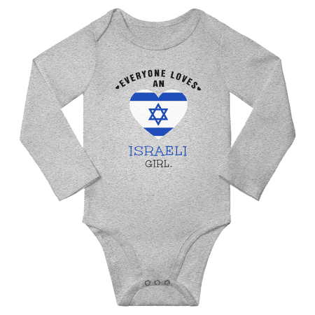 Everyone Loves An Israeli Girl Baby Long Slevve Bodysuits Unisex Gifts (Gray 6-12 Months)
Everyone Loves An Israeli Girl Baby Long Slevve Bodysuits Unisex Gifts (Gray 6-12 Months)
