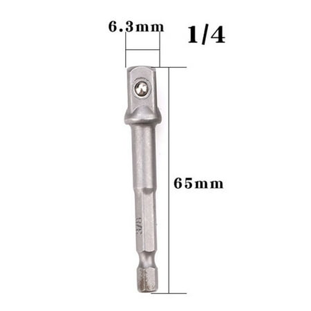 1/4 Drill Socket Adapter for Impact Driver Hex Shank to Square Socket Extension
1/4 Drill Socket Adapter for Impact Driver Hex Shank to Square Socket Extension