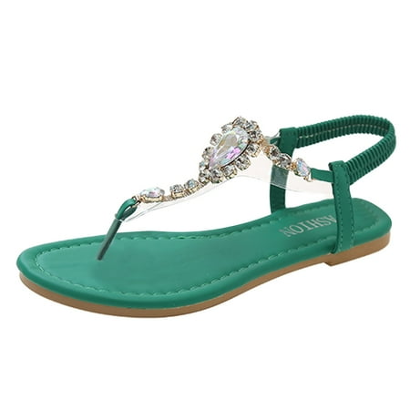 PMUYBHF Sandals Women Comfortable Blue Ladies Shoes Fashion Flat Thong Sandals With Drill Elastic Strap Thong Beach Sandals
PMUYBHF Sandals Women Comfortable Blue Ladies Shoes Fashion Flat Thong Sandals With Drill Elastic Strap Thong Beach Sandals