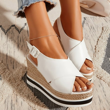 〖Yilirongyumm〗 White 38 Sandals Women Sandals Shoes Fashion Buckle Strap Women s Roman Solid Ladies Wedges Casual Women s Sandals
〖Yilirongyumm〗 White 38 Sandals Women Sandals Shoes Fashion Buckle Strap Women s Roman Solid Ladies Wedges Casual Women s Sandals