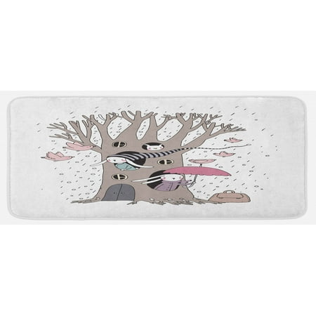Tree Kitchen Mat Bunny Family Living Inside the Hollows of a Tree Rainy Weather Flying Pink Birds Plush Decorative Kitchen Mat with Non Slip Backing 47 X 19 Taupe Pale Pink by Ambesonne
Tree Kitchen Mat Bunny Family Living Inside the Hollows of a Tree Rainy Weather Flying Pink Birds Plush Decorative Kitchen Mat with Non Slip Backing 47 X 19 Taupe Pale Pink by Ambesonne