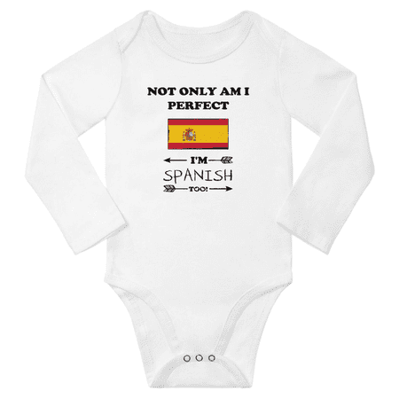 Not Only am i Perfect I m Spanish Too! Baby Long Sleeve Bodysuit Unisex Gifts (White 24 Months)
Not Only am i Perfect I m Spanish Too! Baby Long Sleeve Bodysuit Unisex Gifts (White 24 Months)