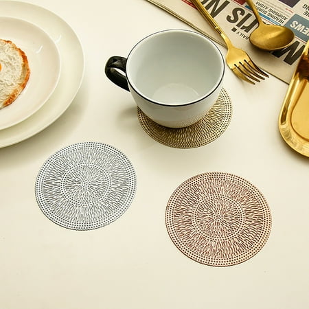 jiaroswwei 4Pcs Coaster Non-slip Good Heat Insulation Ultra-thin Nordic Hollow Gilding Dining Table Cup Mat for Home
jiaroswwei 4Pcs Coaster Non-slip Good Heat Insulation Ultra-thin Nordic Hollow Gilding Dining Table Cup Mat for Home