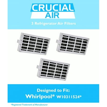 3 Whirlpool Air1 Refrigerator Air Filter, Part # W10311524, 2319308 & W10335147