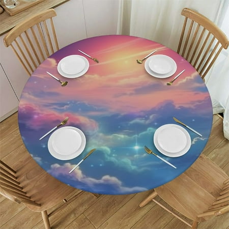 Blue Pink Clouds Round Tablecloth Waterproof Stain Anti-Wrinkle Table Cove Washable Polyester Table Cloths for Home Kitchen Dining Room Party Indoor Outdoor Decor
Blue Pink Clouds Round Tablecloth Waterproof Stain Anti-Wrinkle Table Cove Washable Polyester Table Cloths for Home Kitchen Dining Room Party Indoor Outdoor Decor