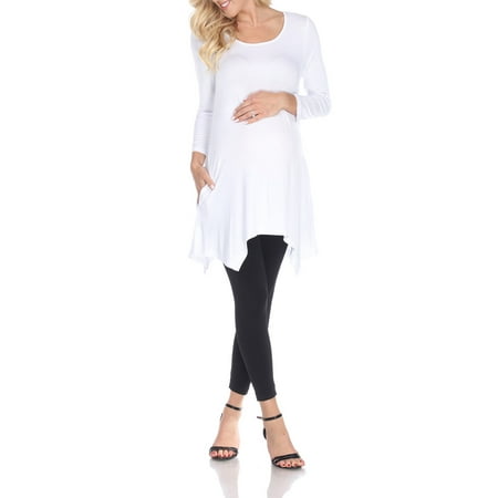 White Mark Women s Maternity Kayla Tunic Top
