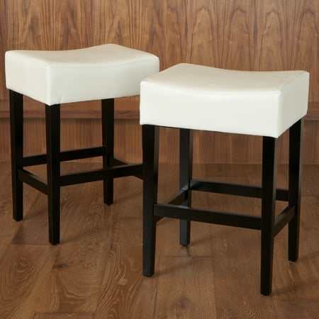 Covington Ivory Leather Counterstools (Set of 2)