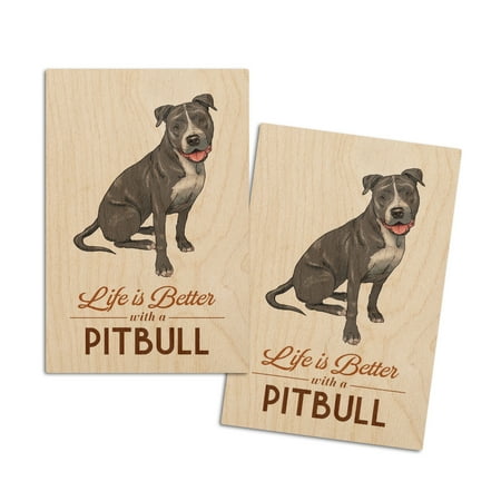 Pitbull Gray and White Life is Better White Background (4x6 Birch Wood Postcards 2-Pack Stationary Rustic Home Wall Decor)
Pitbull Gray and White Life is Better White Background (4x6 Birch Wood Postcards 2-Pack Stationary Rustic Home Wall Decor)